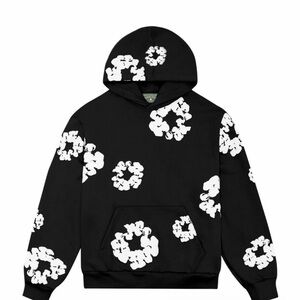 Denim Tears Cotton Wreath Hoodie Black White NWT Size L DSM